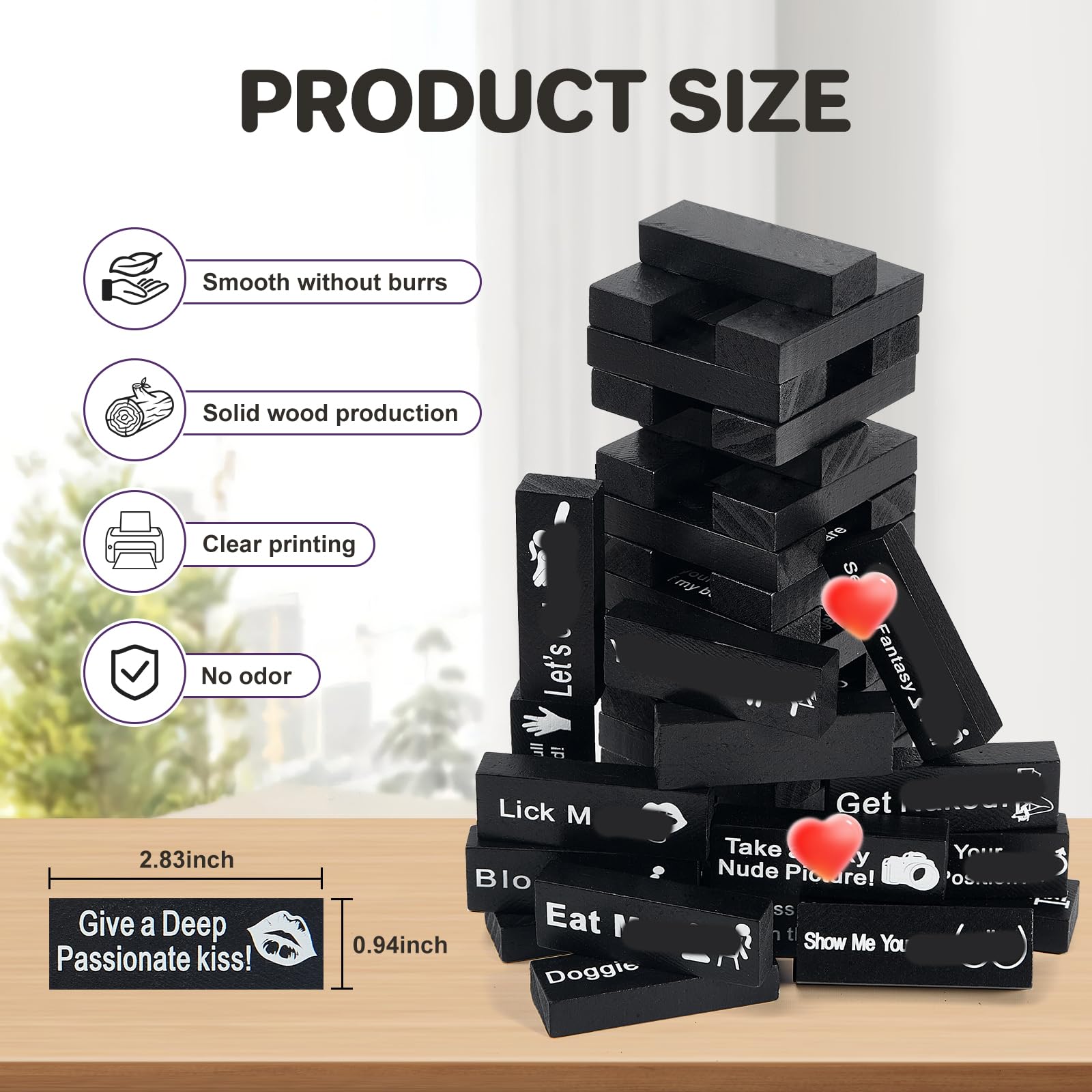 iuuoi dark wood blocks showcasing premium design for durable game nights
