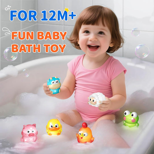 iValea light up bath toy chicken adds color to tub play