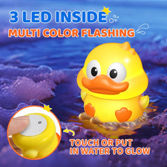 iValea light up cow bath toy for sensory play
