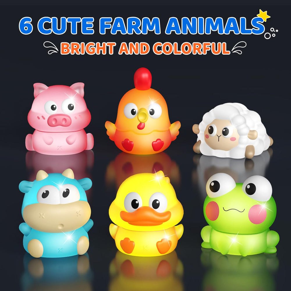iValea glow-in-water sheep bath toy for exploration