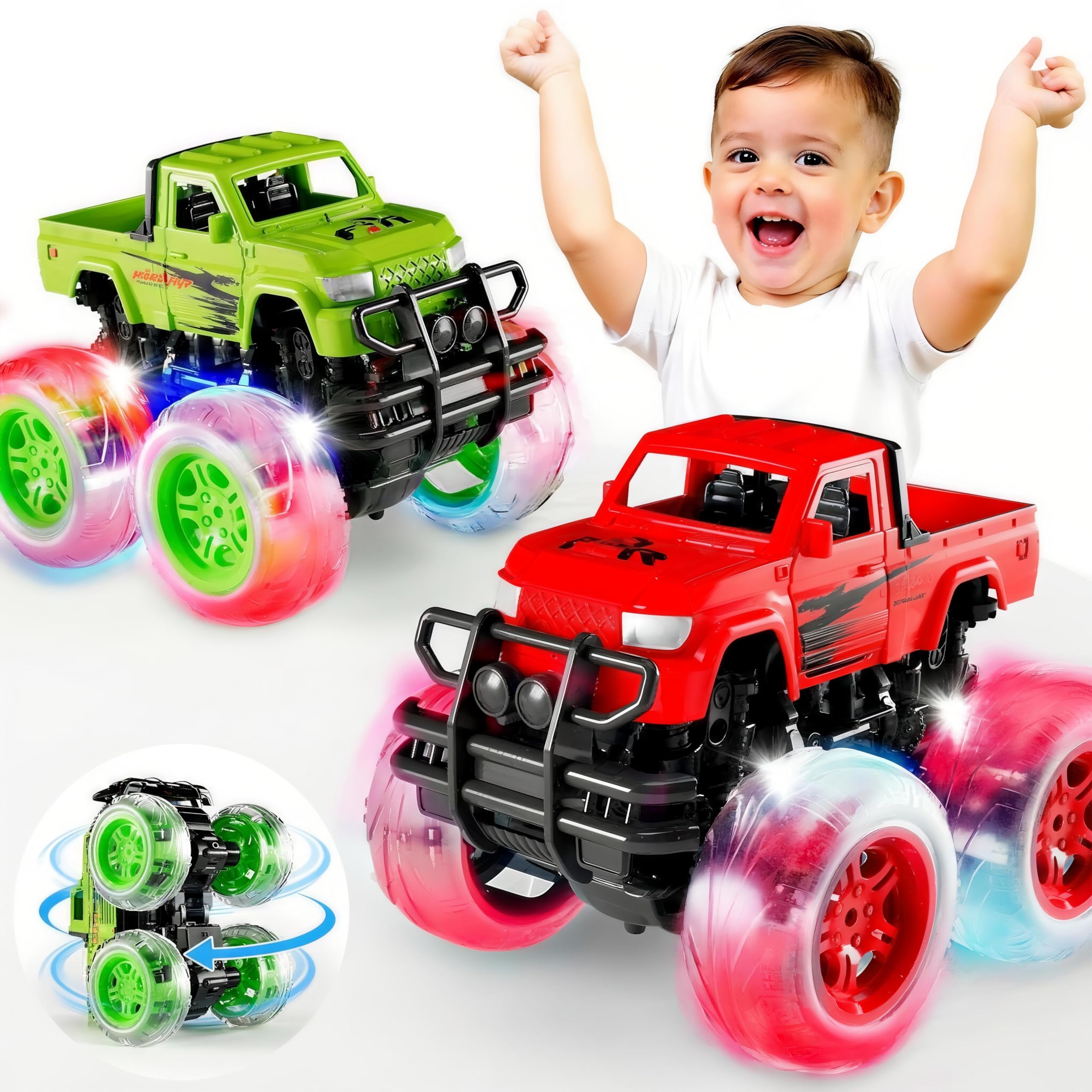 iValea Monster Trucks designed for ages 2-6 playtime