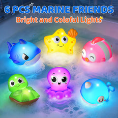 iValea clownfish bath toy lights up to spark curiosity