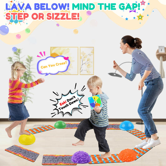 IVENRXIU balance pods floor mats focus on coordination during active play.