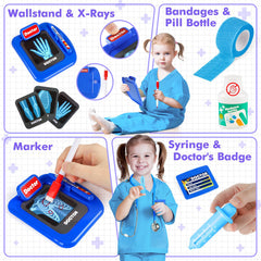 IVENRXIU doctor kit otoscope and oral mirror for exploring body parts safely.