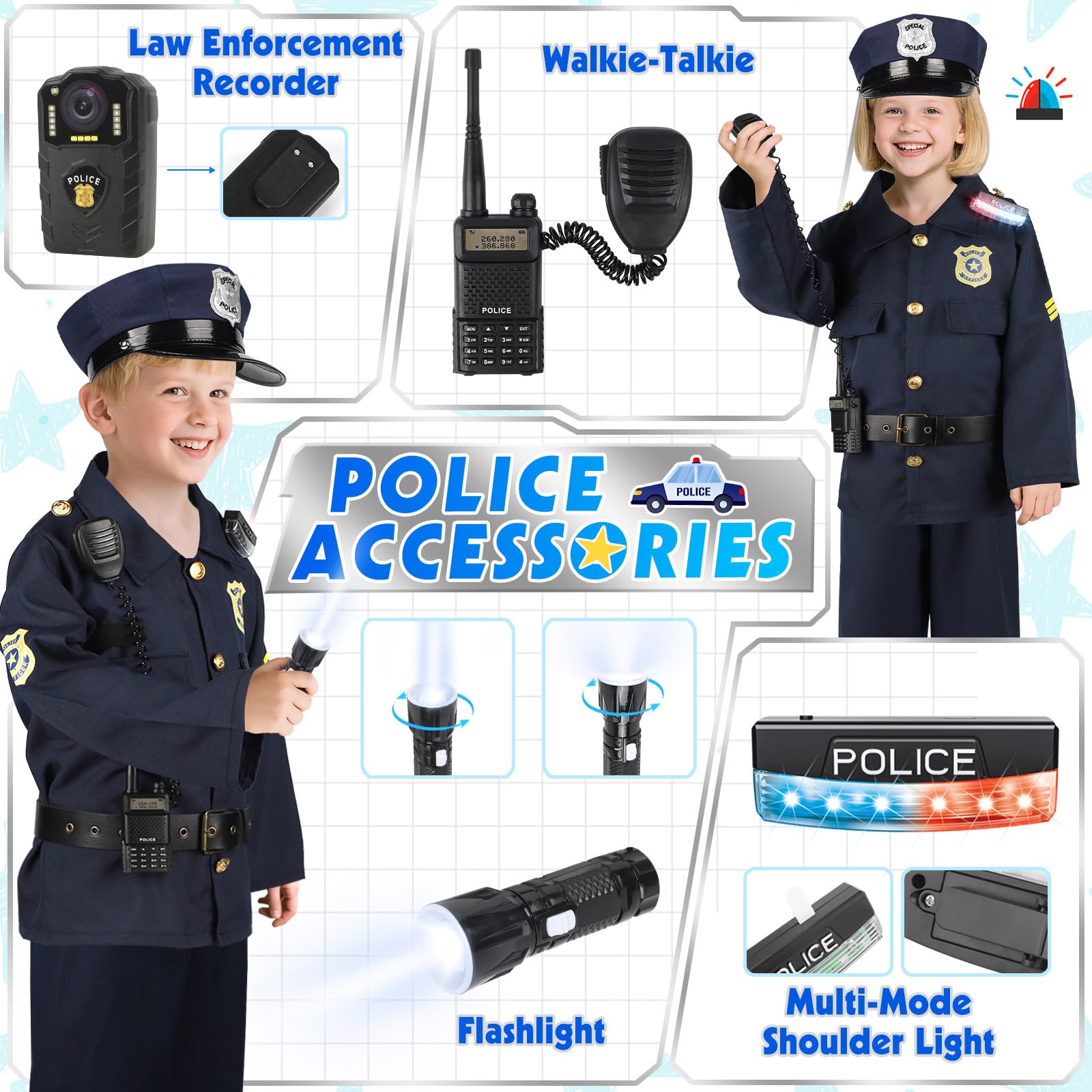 IVENRXIU metal handcuffs with double unlocking for safe interactive play