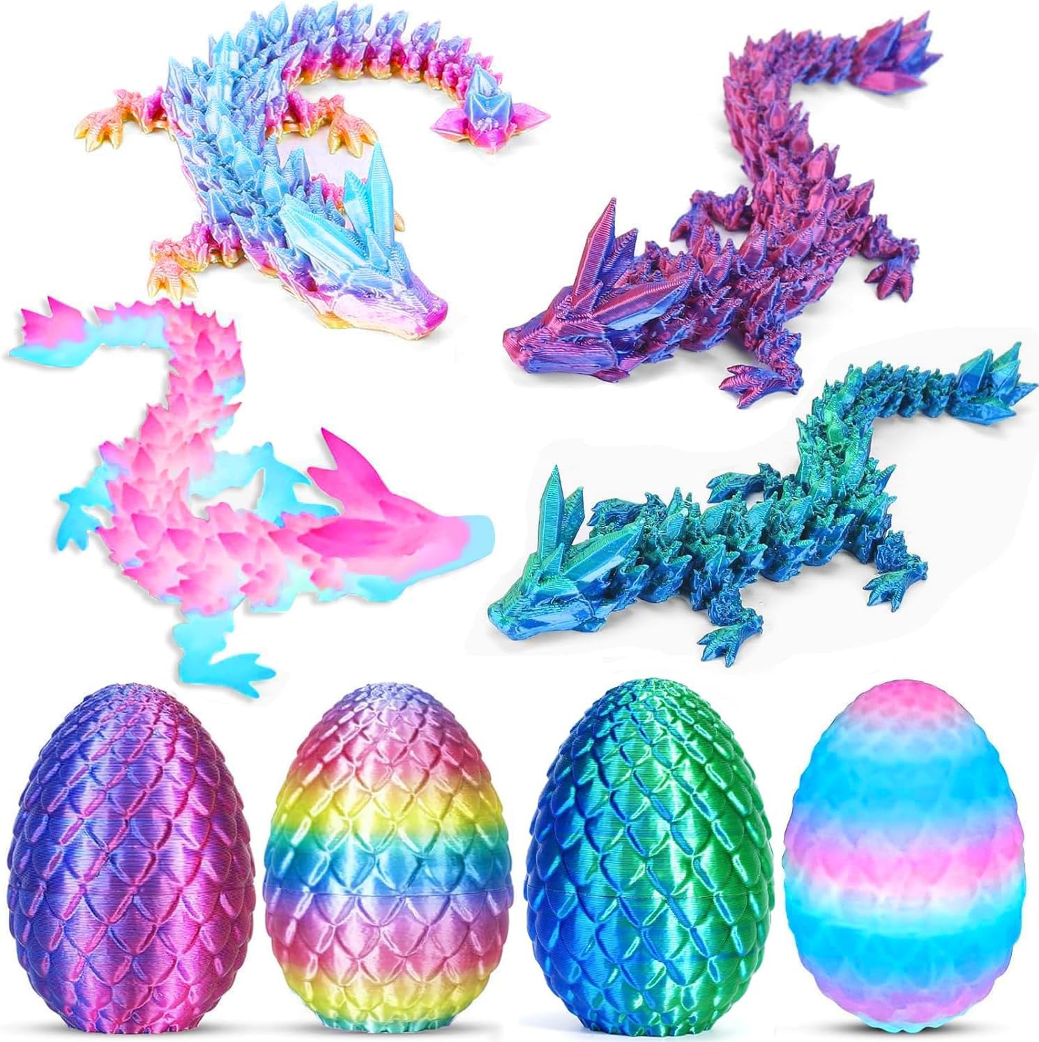 Ivrmtal dragon eggs with dragon inside for playful Easter surprise