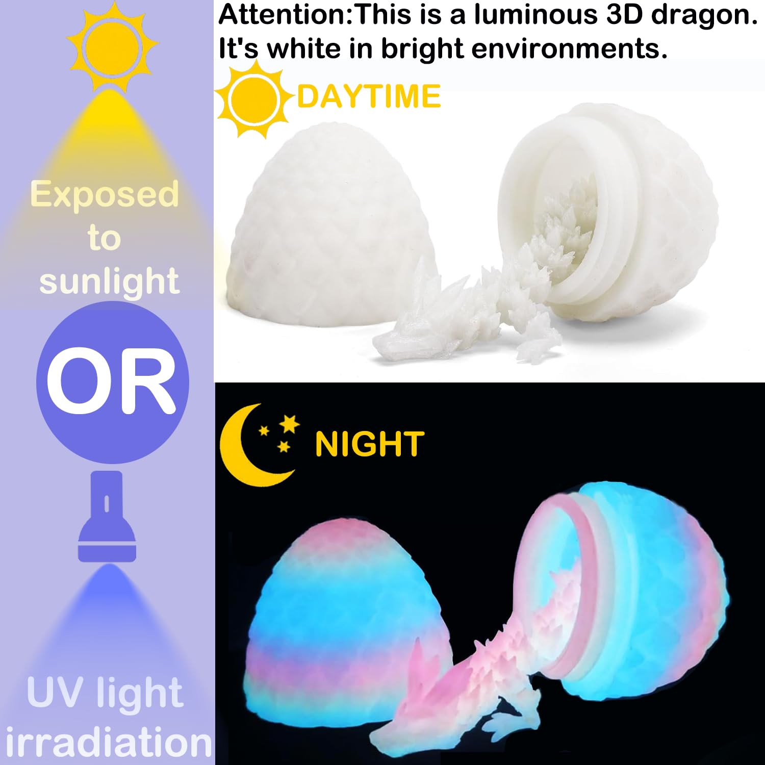 Ivrmtal dragon eggs showing dragon inside with vivid colors