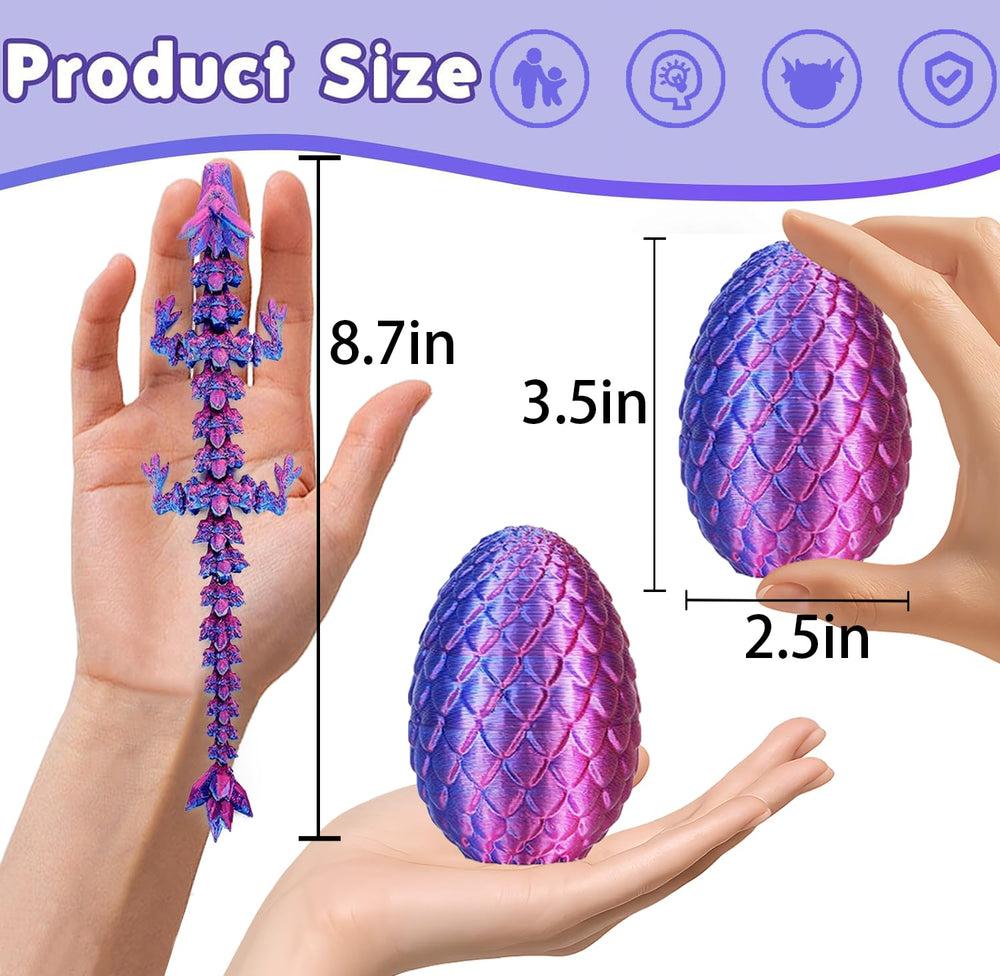 Ivrmtal dragon eggs made from PLA material for safe use