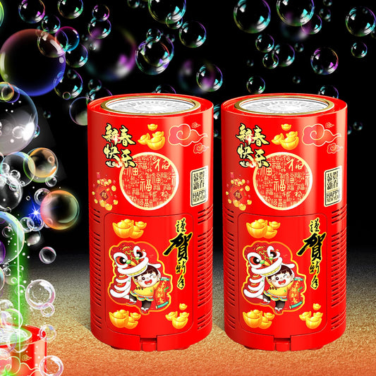 Ivtivfu Bubble Machine with LED lights creates a dazzling bubble show for outdoor parties.