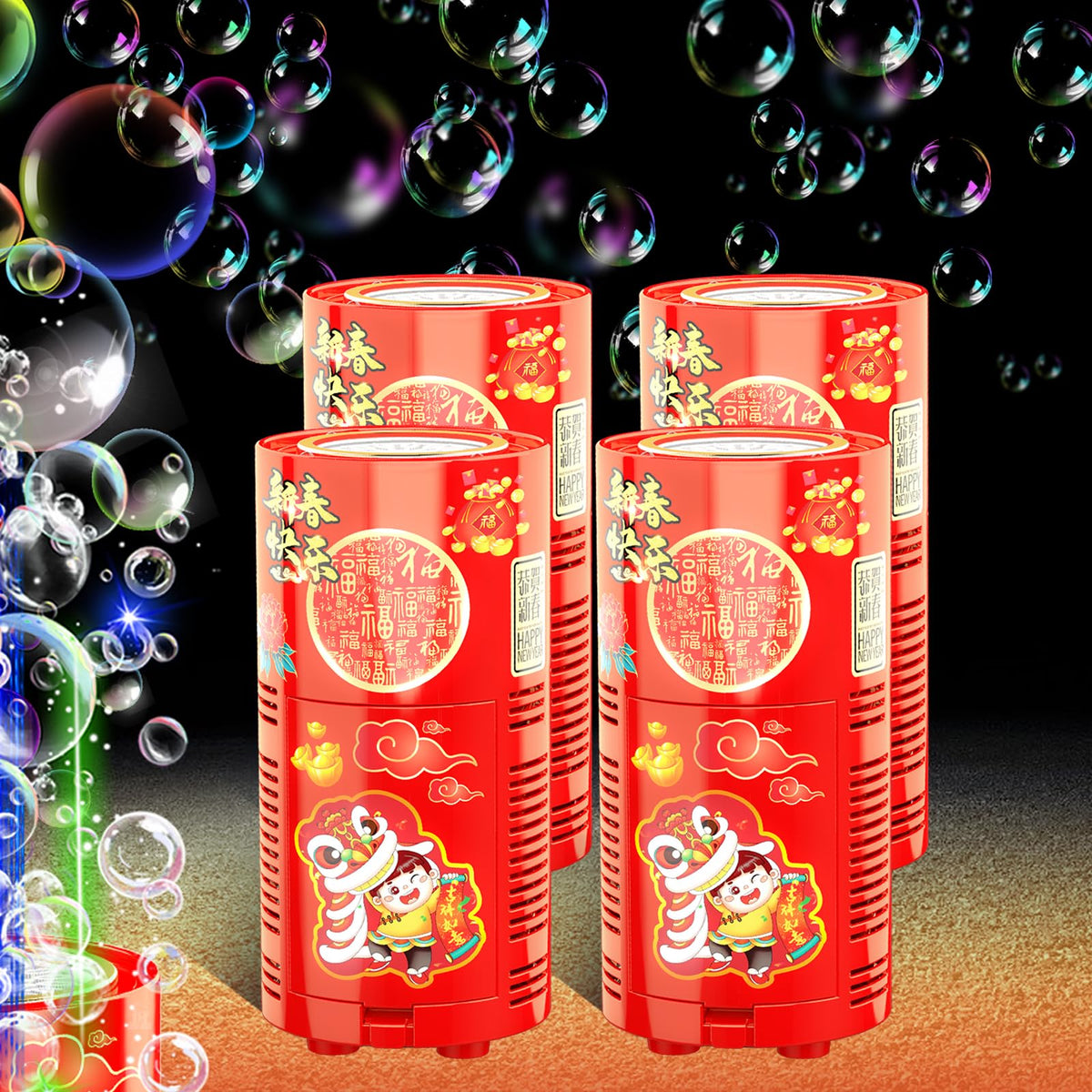Ivtivfu Bubble Machine with LED Lights adds colorful bubbles for party visuals and ambiance