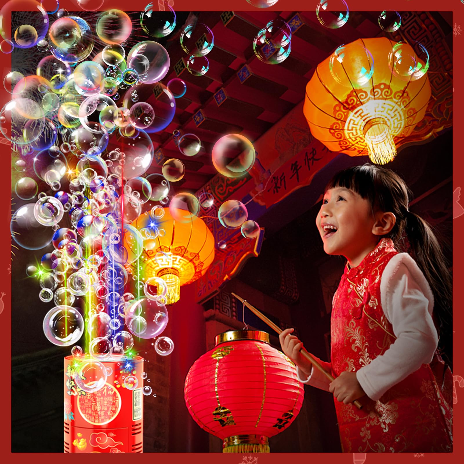 Ivtivfu Bubble Machine wedding decor uses bubbles and LEDs to enhance ambiance