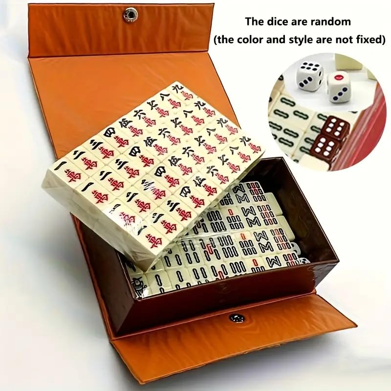 IWUTEFET Mini Travel Mahjong compact size fits easily in bags for trips.