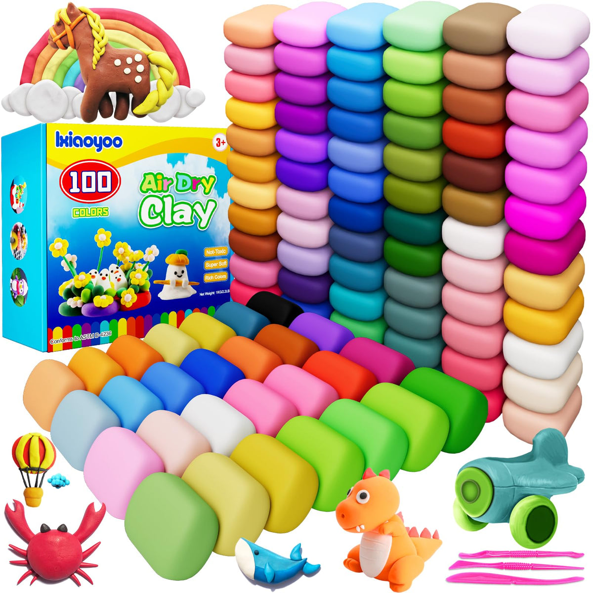 Ixiaoyoo air-dry clay kit fuels creative kids’ crafts