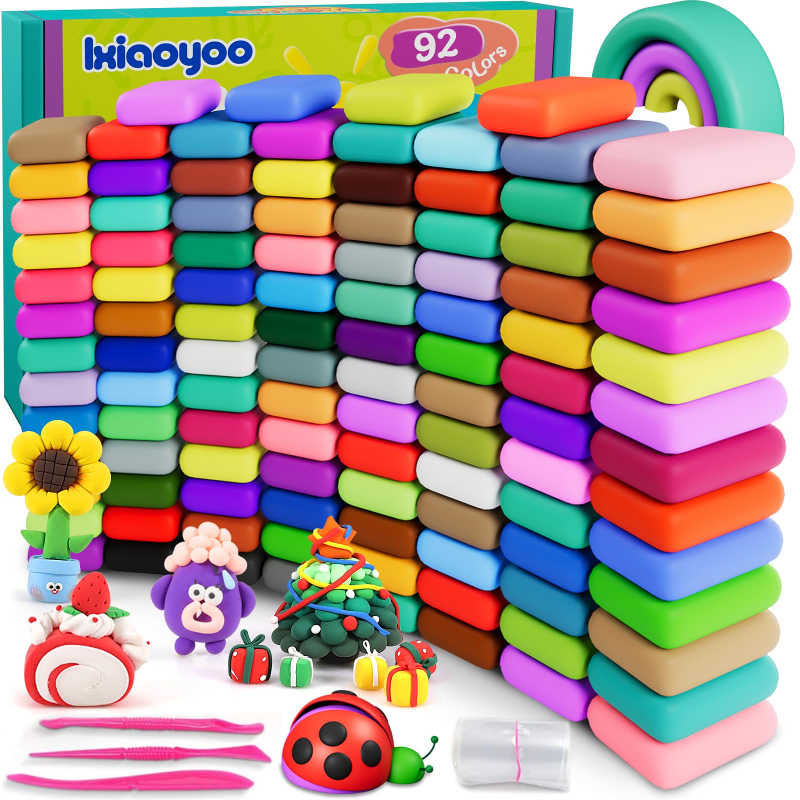 Ixiaoyoo air dry clay 92 colors pack sparks creativity for kids