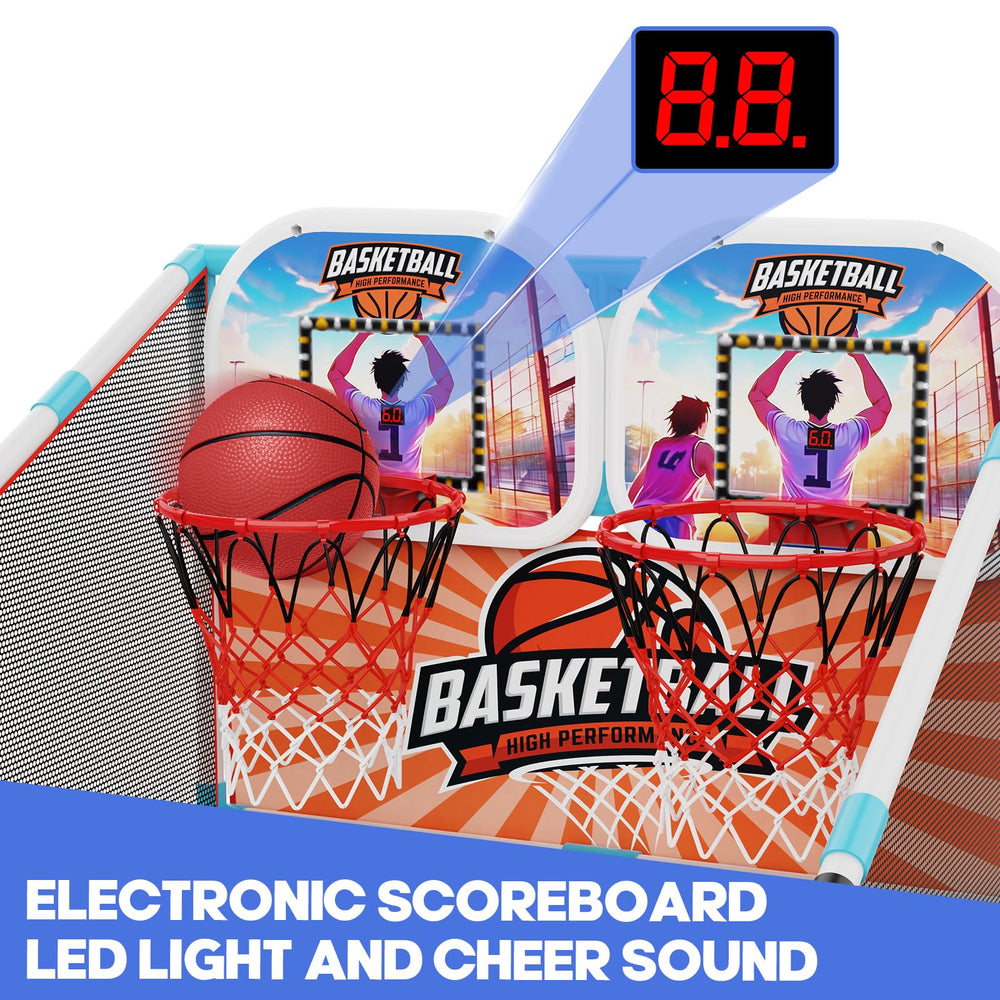 Iyoyo electronic scoreboard with LED readout tracks scores and cheers during play.
