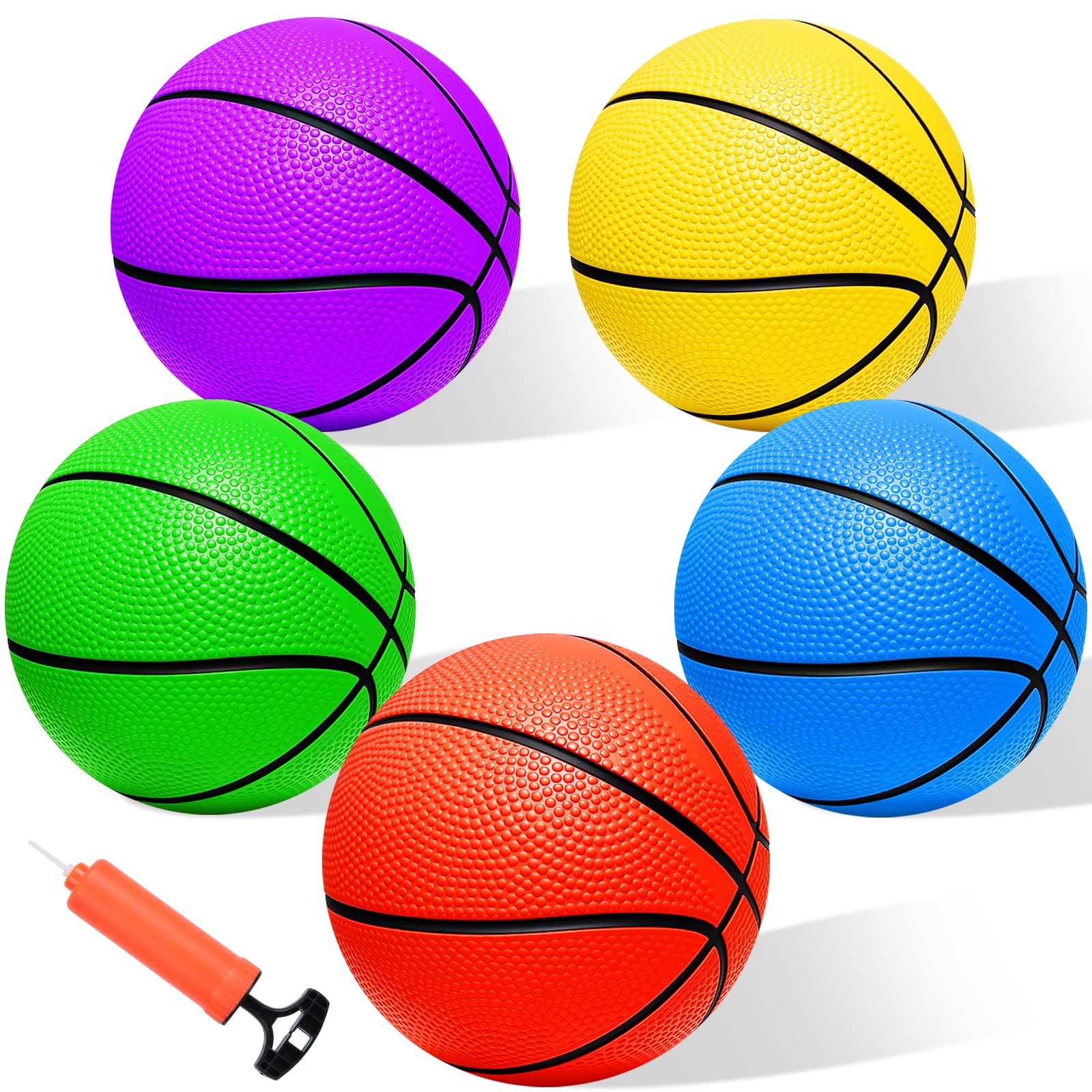 Iyoyo mini basketball with pump for quick inflation and playtime