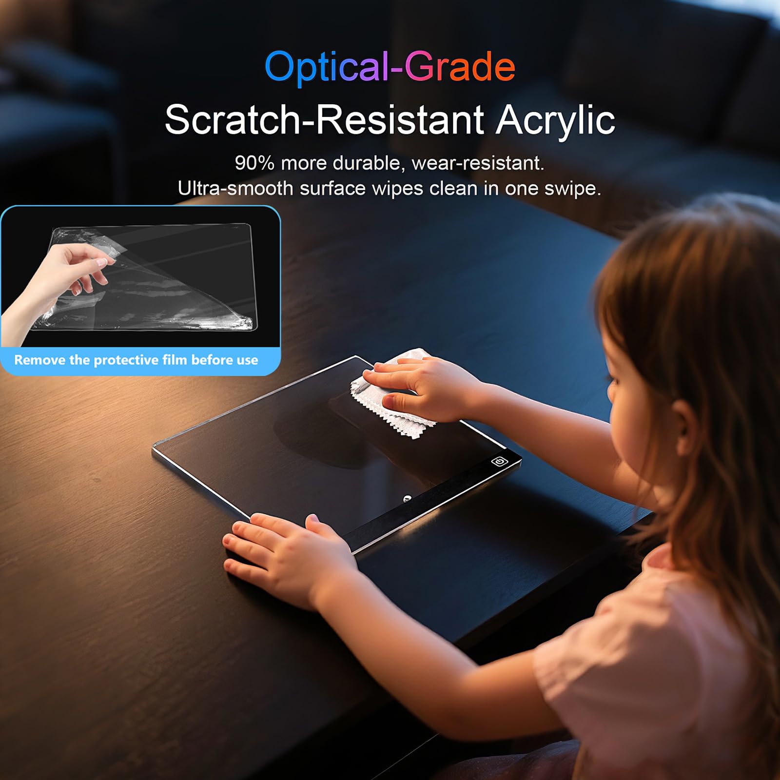 IYT Lumiboard includes invisible stands for quick, stable setup.