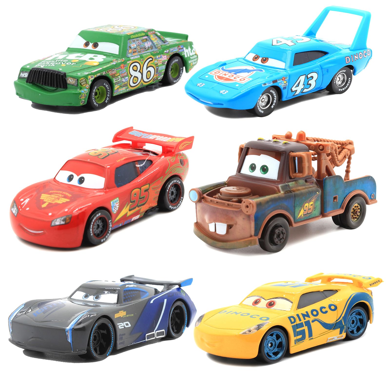 IYZEVK 6-piece die-cast car set for movie-inspired playtime adventures.