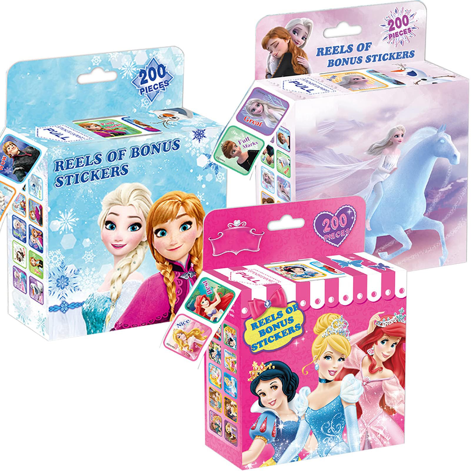 IZKICN Princess sticker roll with 200 stickers offers vibrant classroom rewards.