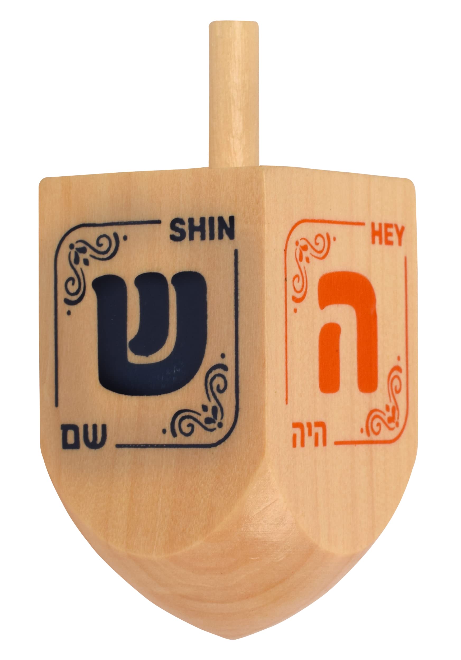 Bulk pack of 30 colorful wooden dreidels for party favors and gifts.