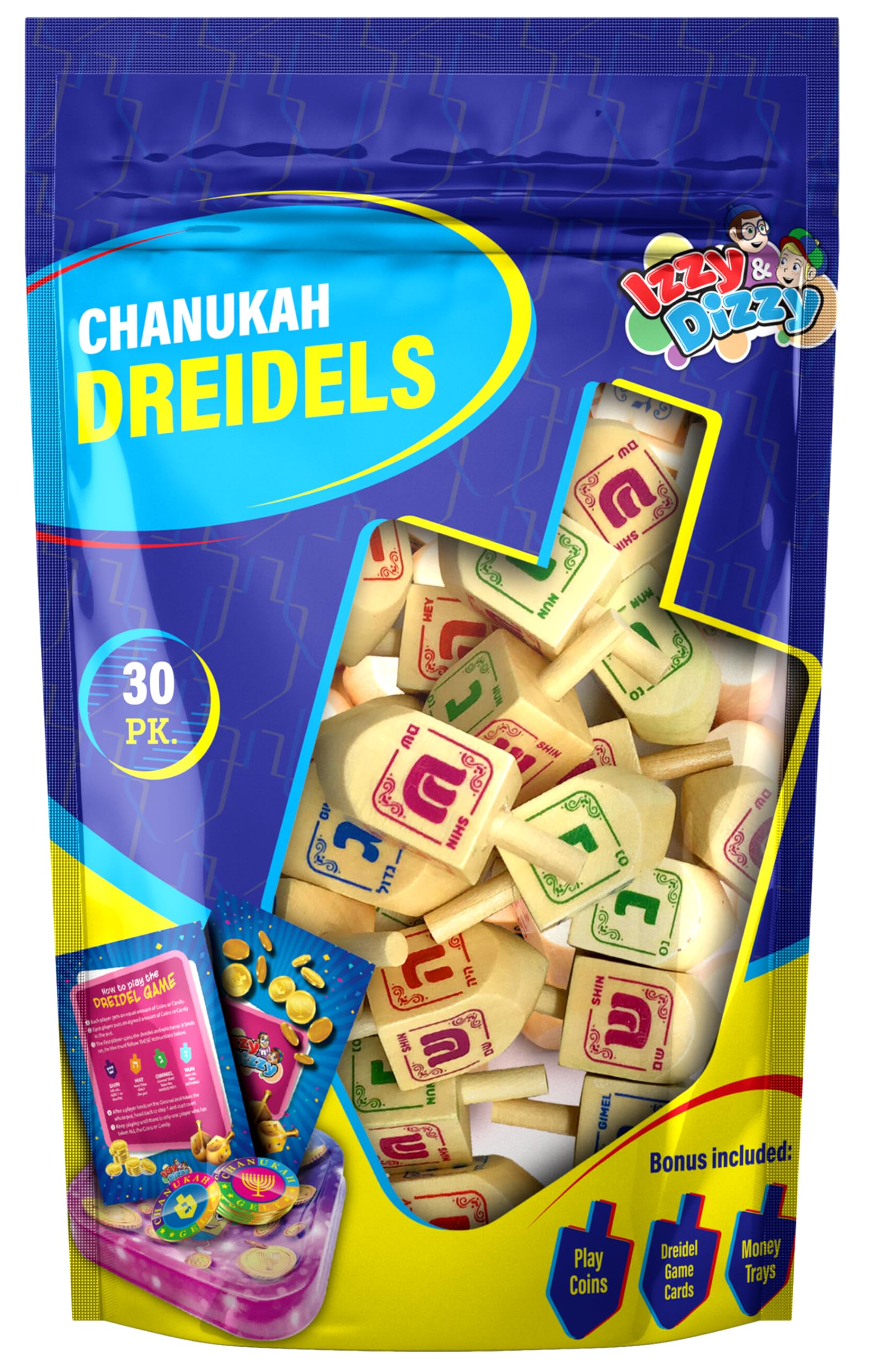 Ideal Chanukah gift or prize to brighten celebrations with a spin.