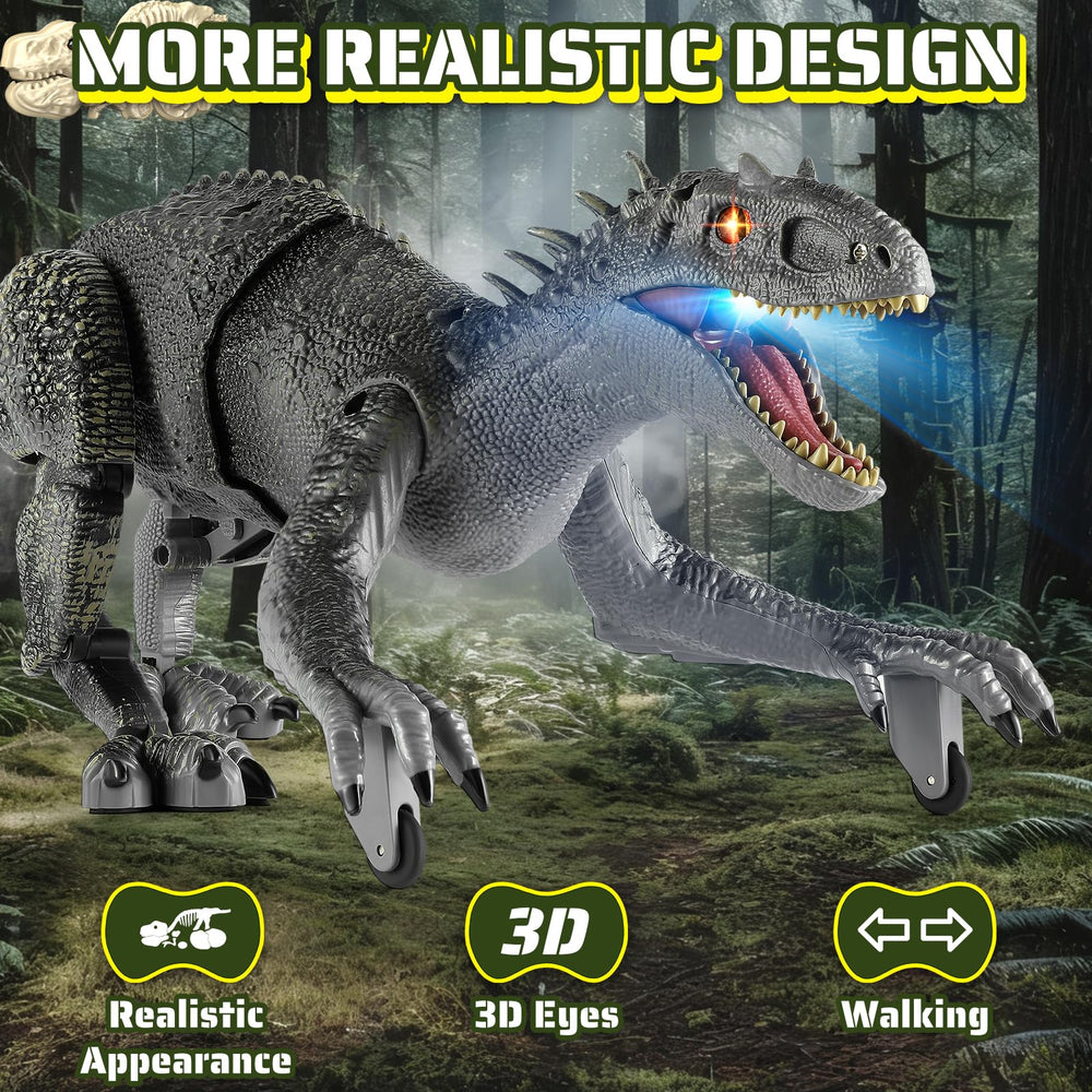 J Rootage dinosaur 3D eyes gray enhances storytelling with lifelike gaze.
