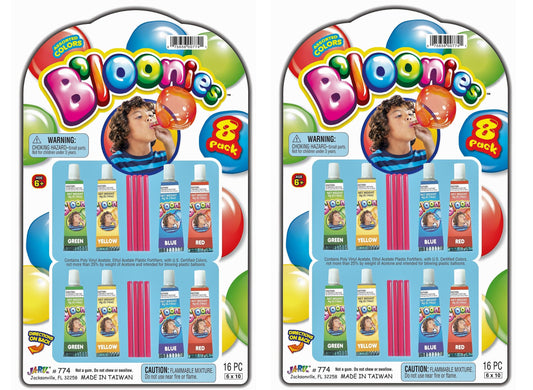 JA-RU B'loonies colorful tubes in four colors for creative bubble art
