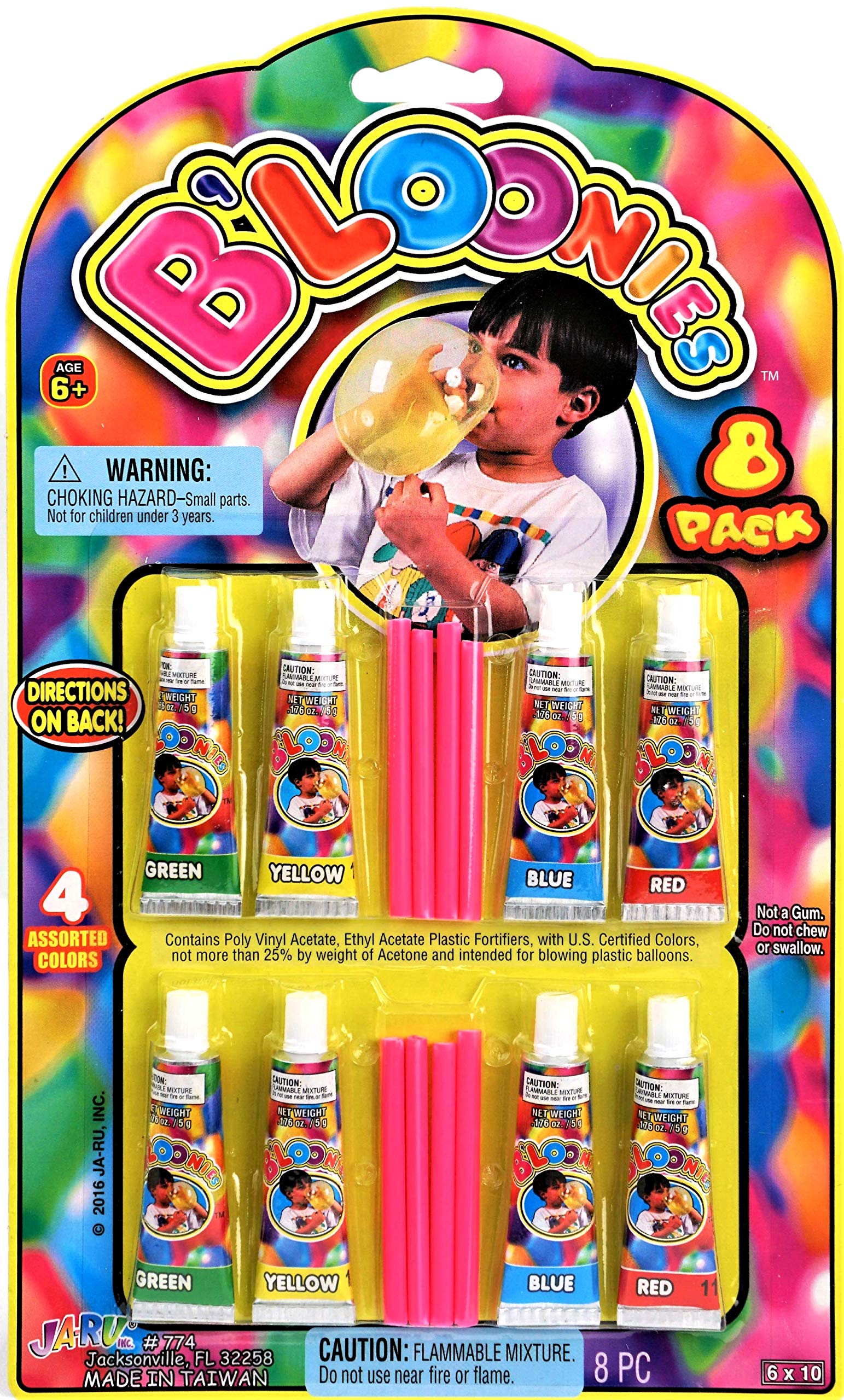 JA-RU B'loonies sticker included enhances branding