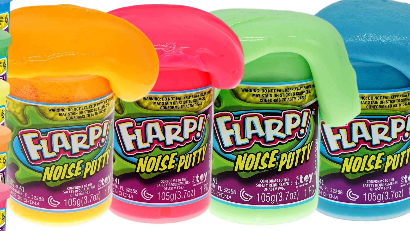 JA-RU Flarp scented noise putty 4-pack in assorted colors for sensory play