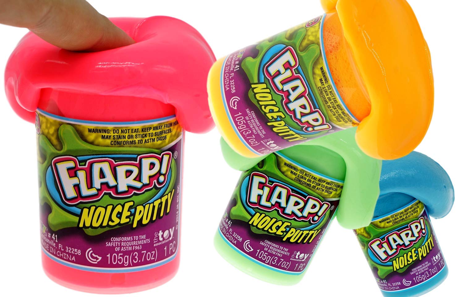 JA-RU Flarp orange scented putty for focused play