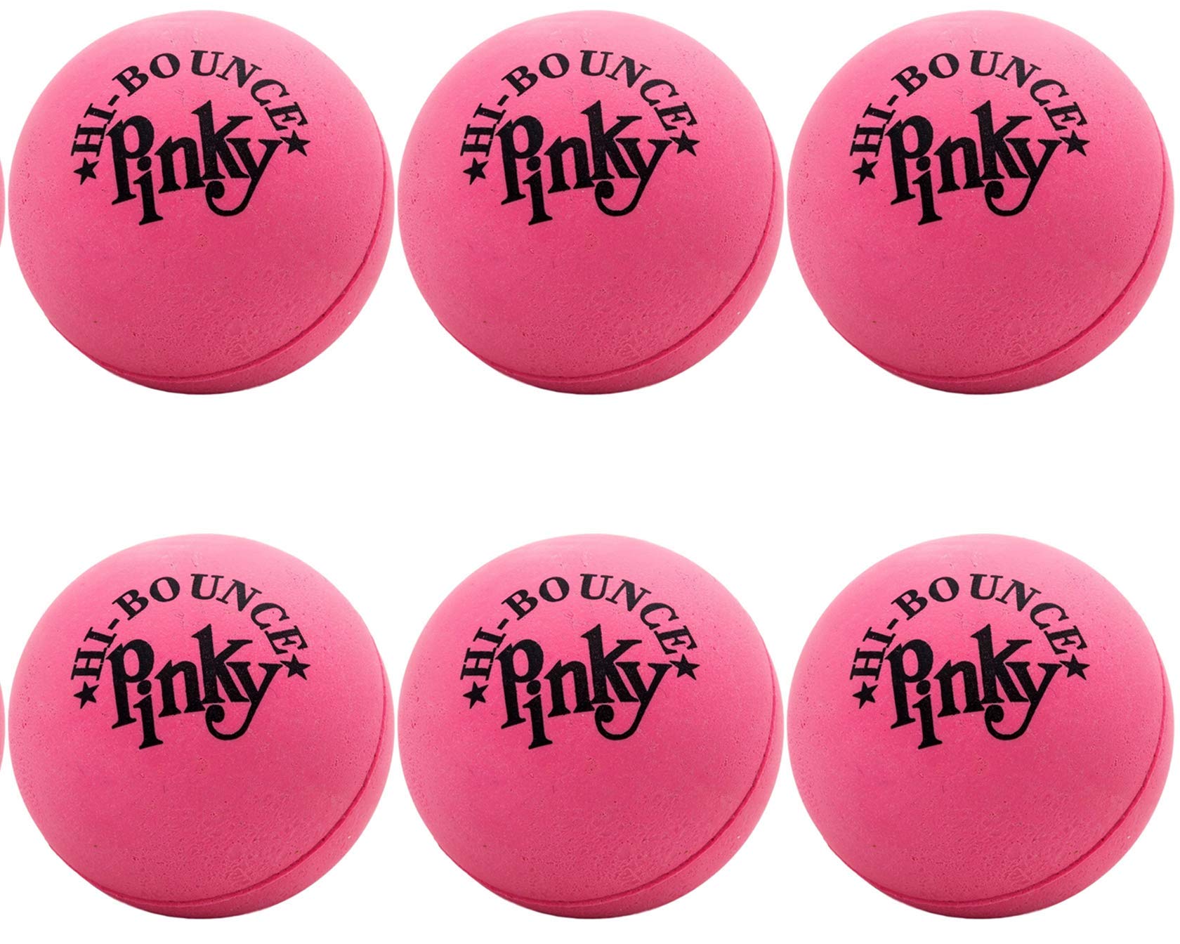 JA-RU Hi-Bounce Pinky Ball 6-pack pink ball for playful bouncing indoors and outdoors.