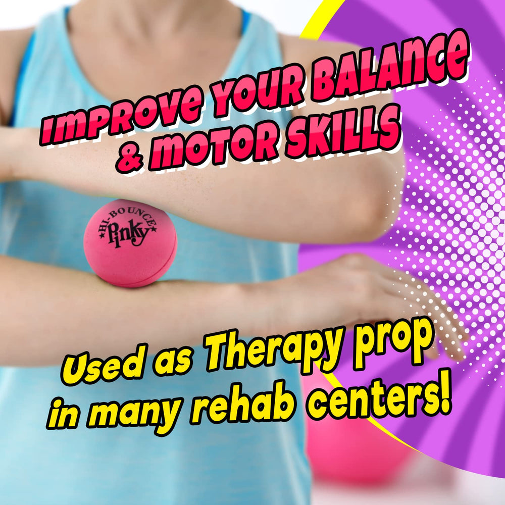 JA-RU Hi-Bounce Pinky Ball supports stress relief and motor skill play.