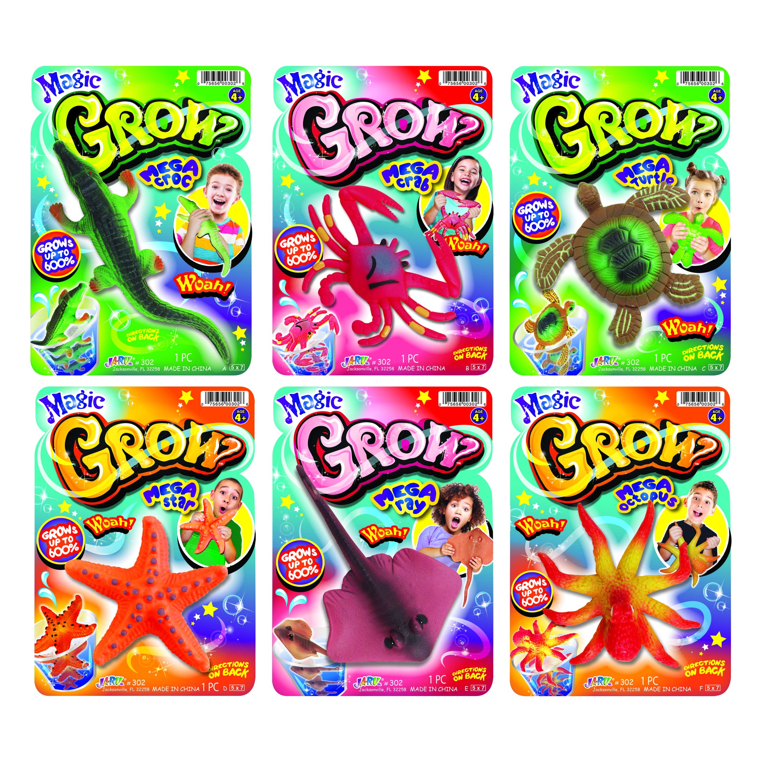 JA-RU Magic Grow starfish expands in water for bath time fun