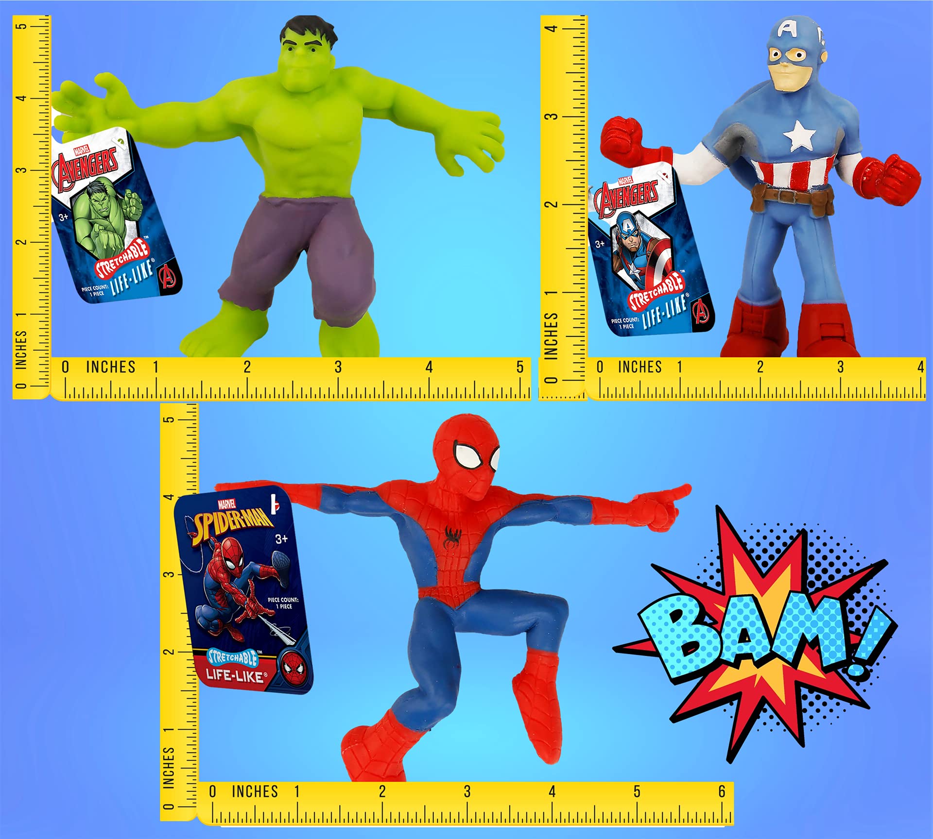 JA-RU Marvel Avengers packaging shows compact, portable design.