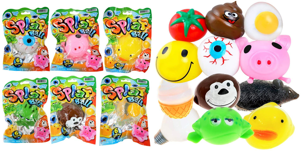 JA-RU Splat Ball pig sticky texture for tactile fun and stress relief at home.