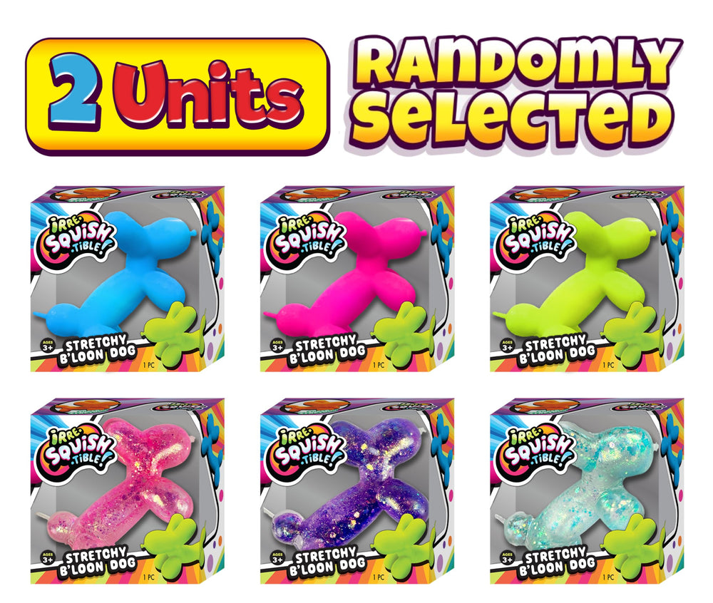 JA-RU Stretchy B'loon Dog in pink promotes calming sensory exploration during play