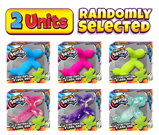 JA-RU Stretchy B'loon Dog in pink promotes calming sensory exploration during play
