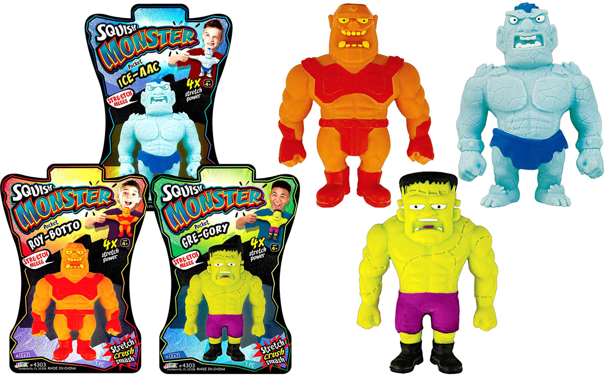 JA-RU stretchy red monster toy for tactile play and stress relief