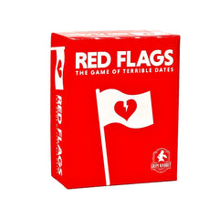 Jack Dire Studios Red Flags card deck ready for quick, laugh-filled gameplay.