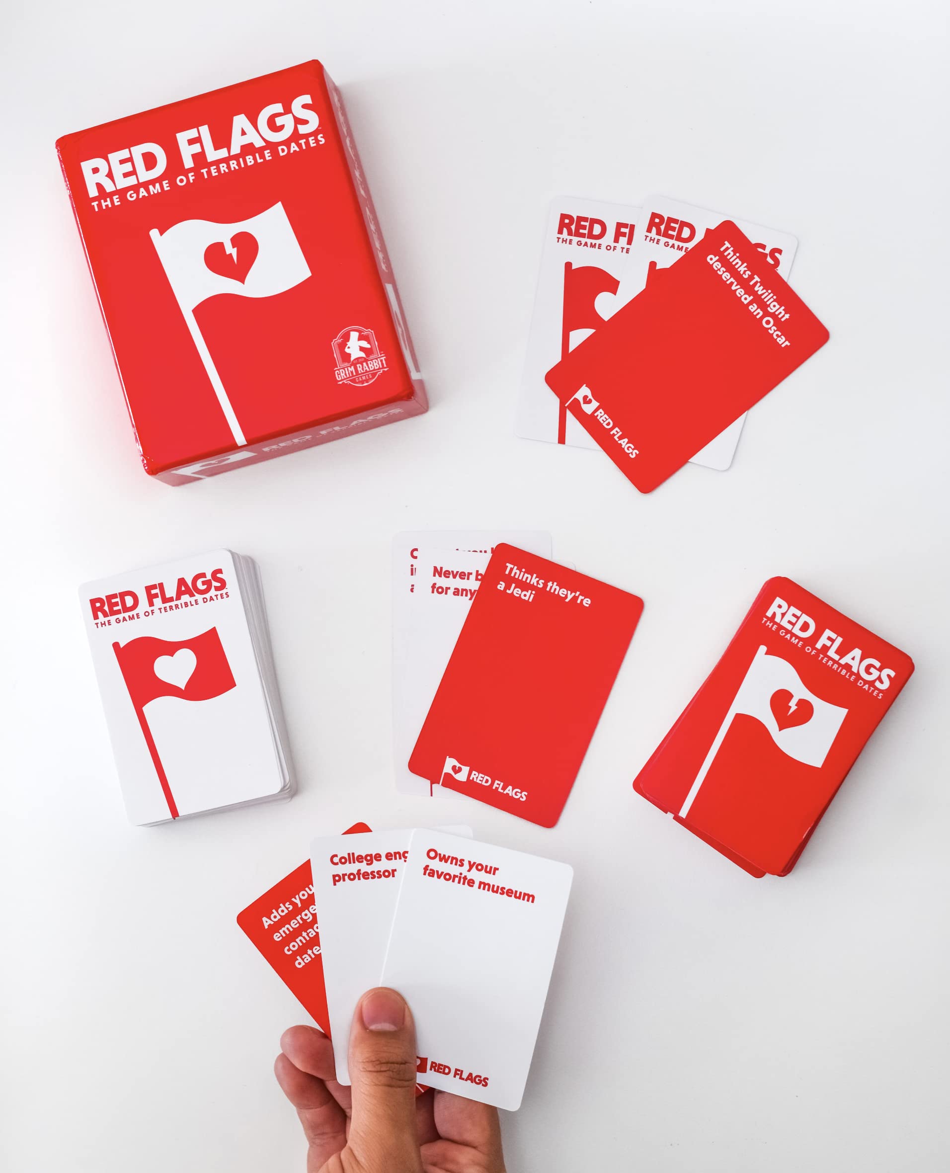 Jack Dire Studios Red Flags expansion geeky enhances party humor.