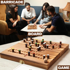 Jackaroo World Barricade dice and pawns ready for quick rounds