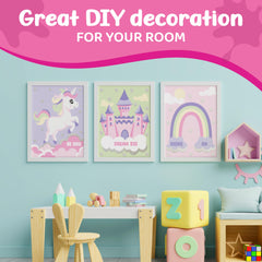 jackinthebox finished unicorn art easy to display in kids spaces