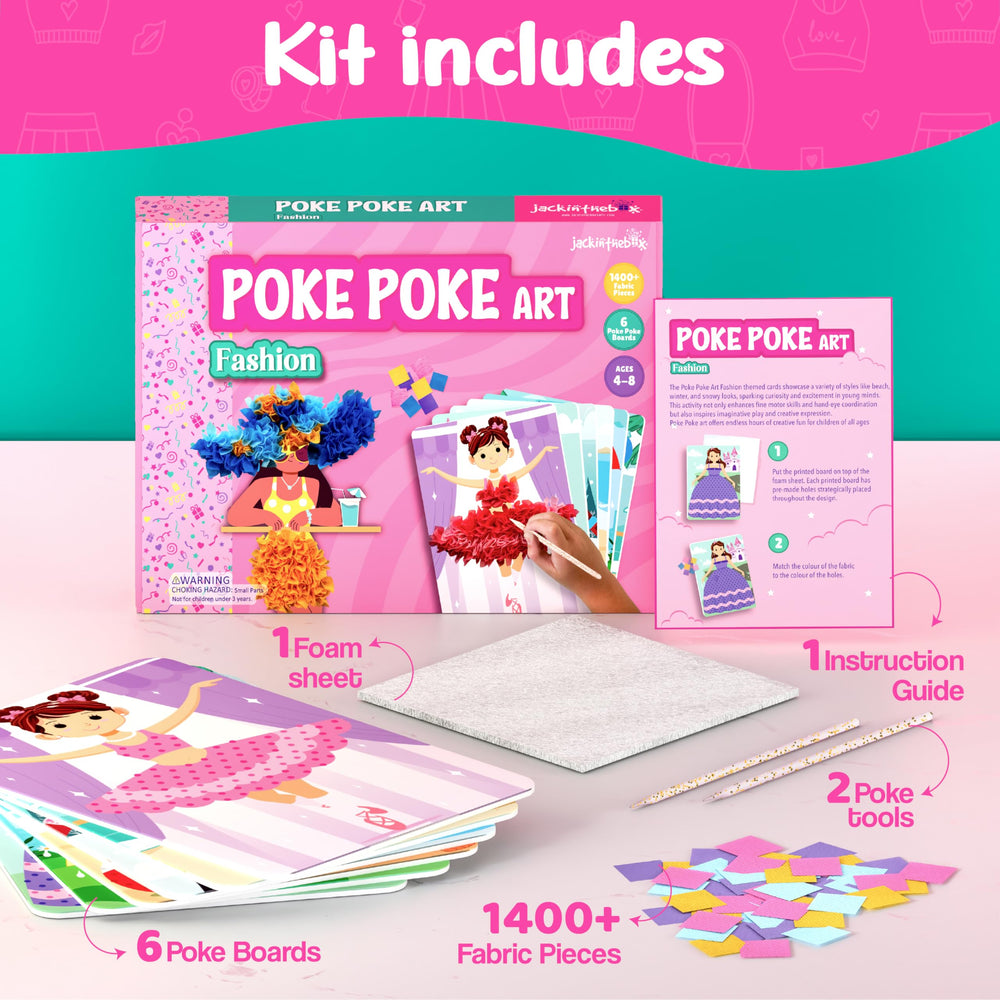jackinthebox Poke Poke Art assembly guide helps kids create step by step