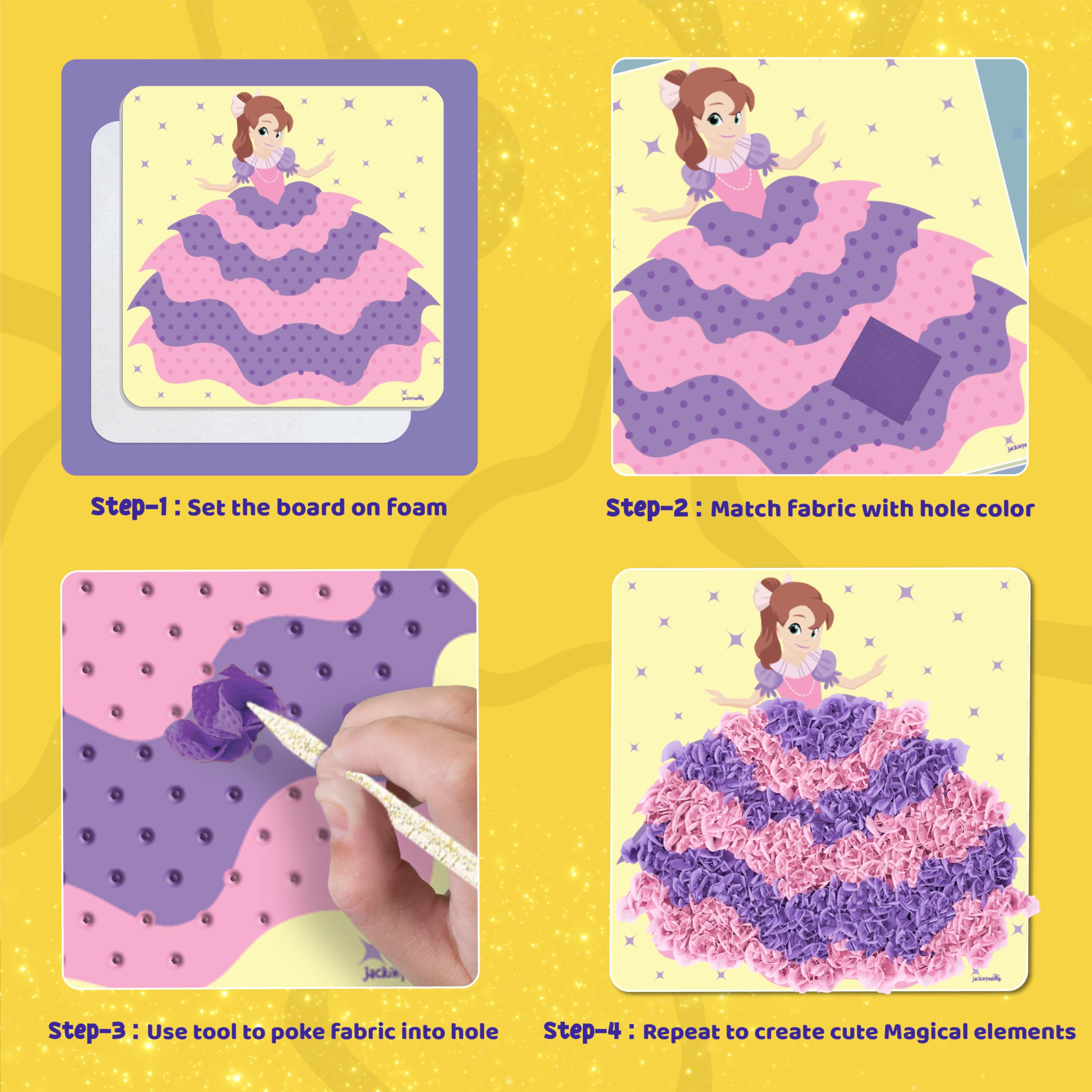Jackinthebox Poke Poke Art Kit instruction manual guides easy projects.