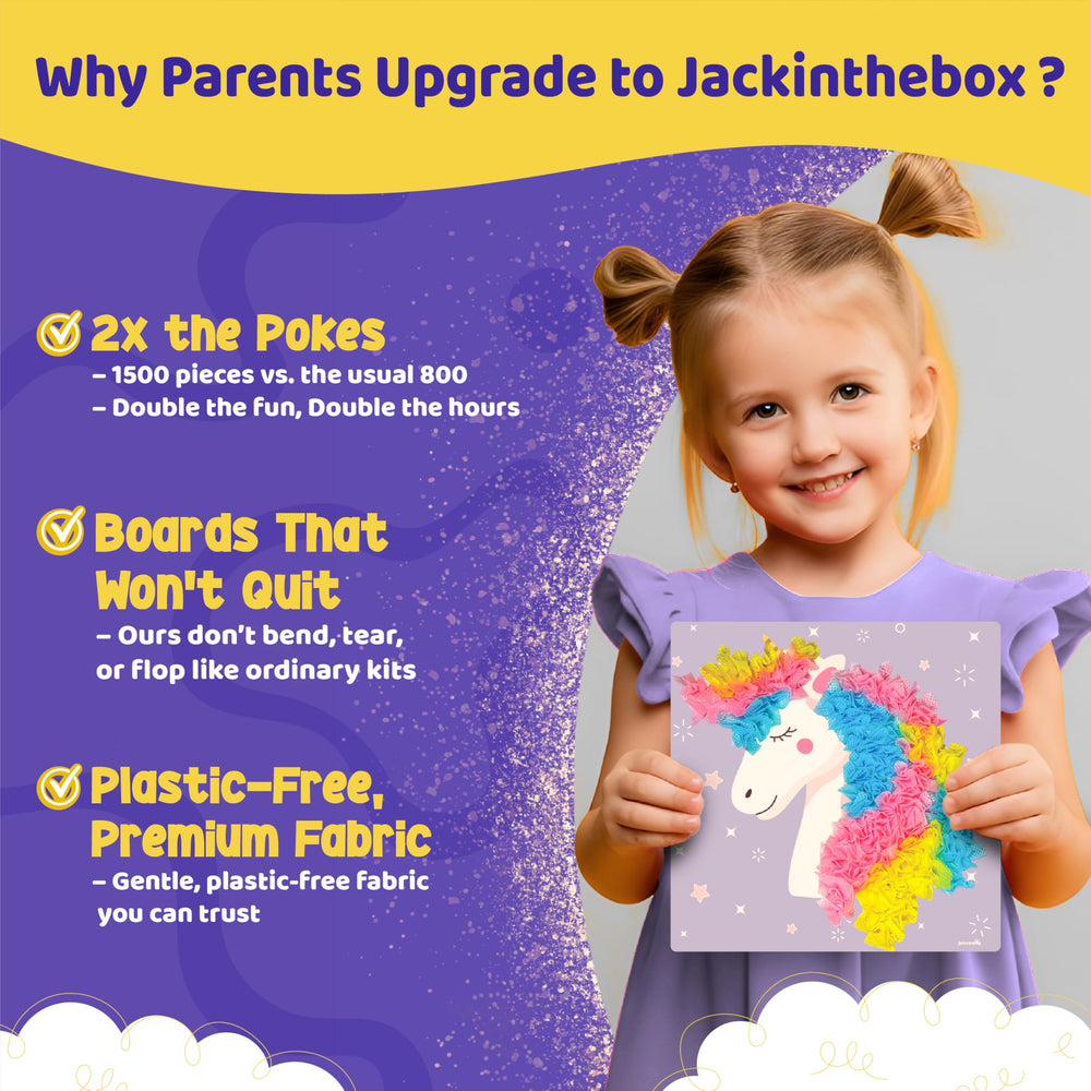 Jackinthebox Poke Poke Art Kit poke pad keeps surfaces clean during art.