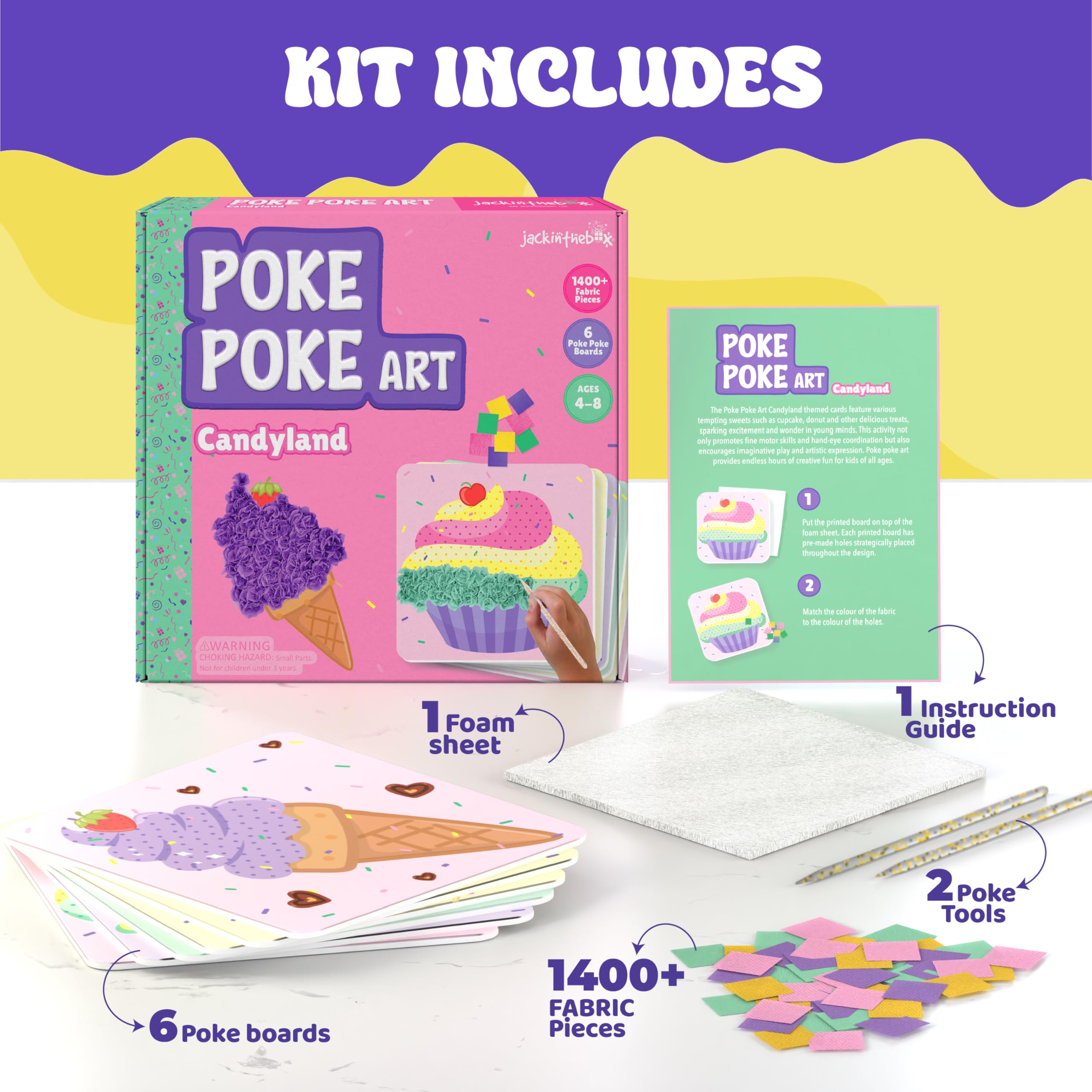 Jackinthebox Poke Poke Art kit poke pad protects surfaces during crafting.