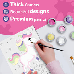 jackinthebox silver glitter stickers add sparkle to unicorn painting