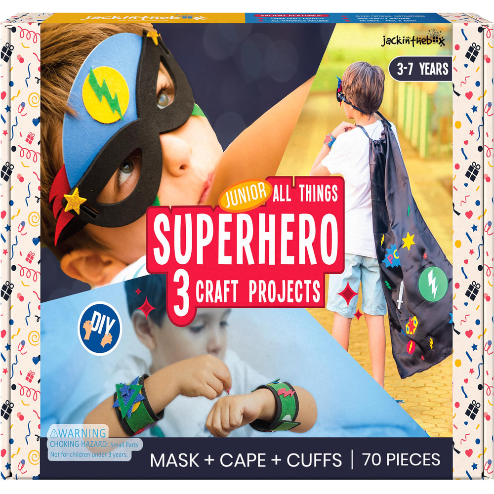jackinthebox superhero DIY cape painting for imaginative play and personalized style.