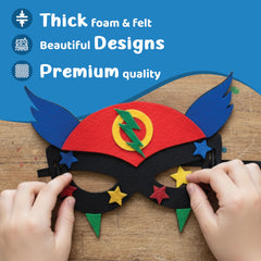 jackinthebox superhero DIY glitter detail adds sparkle to costumes.