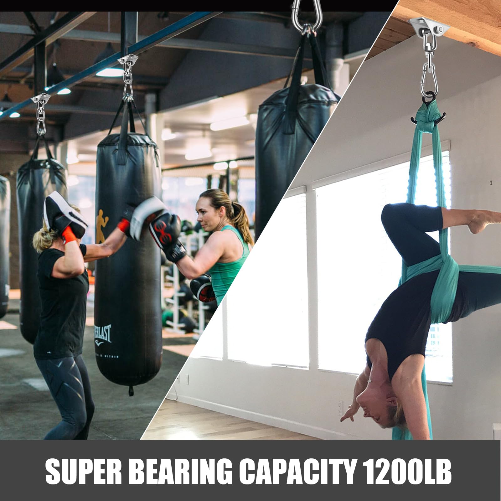 Jacnitad carabiner hook enables quick, safe hammock connections.